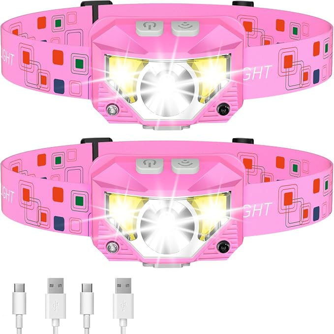 LHKNL 2-Pack Headlamp Pink